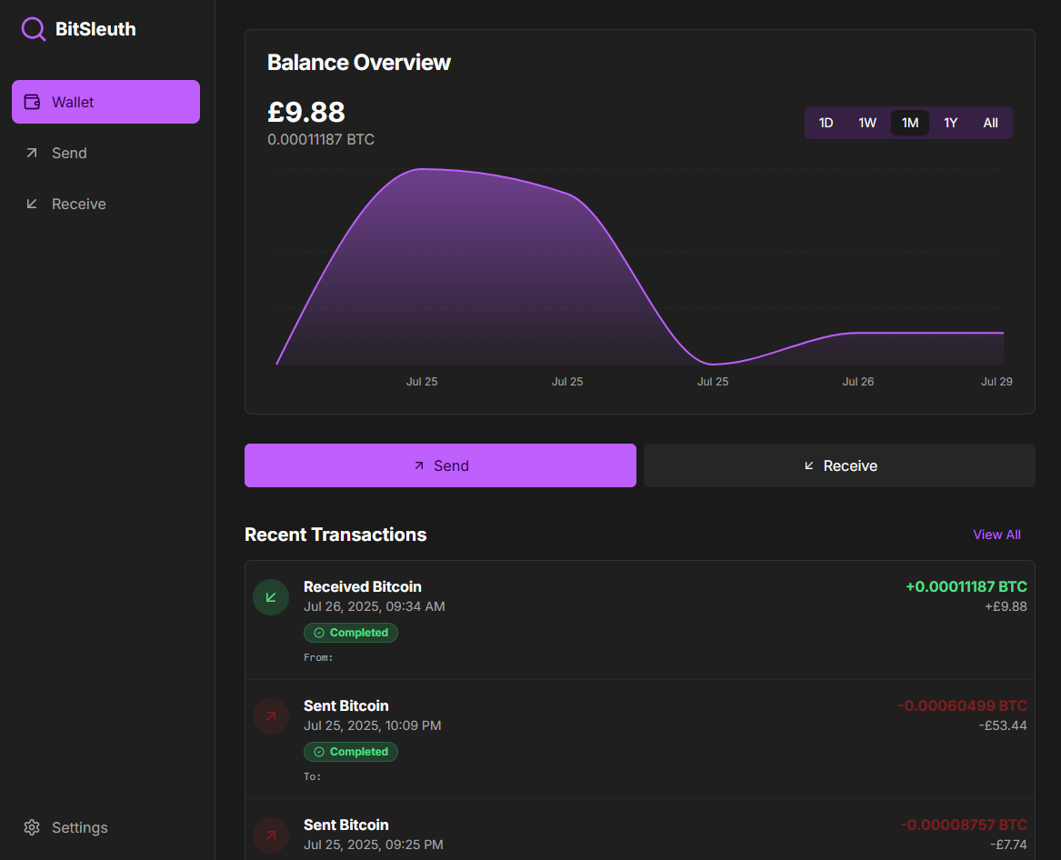 BitSleuth Privacy Wallet